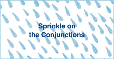 sprinkle on the conjunctions